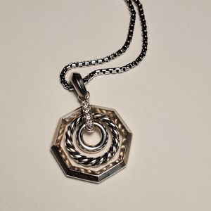 David Yurman SS Stax Pendant with Diamonds